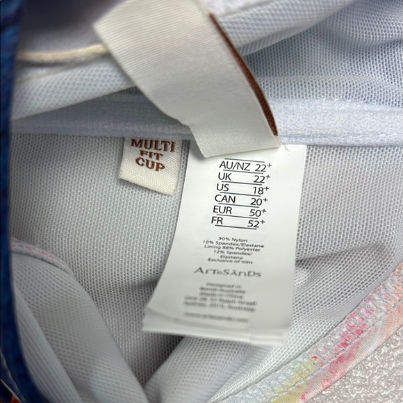 Artesands Women’s Colorful Delacroix Bikini Top Size 18 (Multifit Cup D-G) - Picture 9 of 9